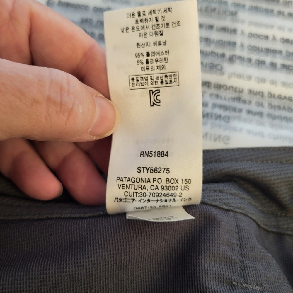 Patagonia Gray Technical Hiking Pants Straight Leg Adjustable Hem Mens 32 - Picture 8 of 12